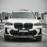 BMW X3 M40 s/x Drive30 G01 LCI 2022-ON & X4 M40 xDrive 30 G02 LCI 2022-ON & IX3 BEV G08 LCI 2022-ON with Aftermarket Parts - Front Lip Carbon Fiber from SOOQOO USA